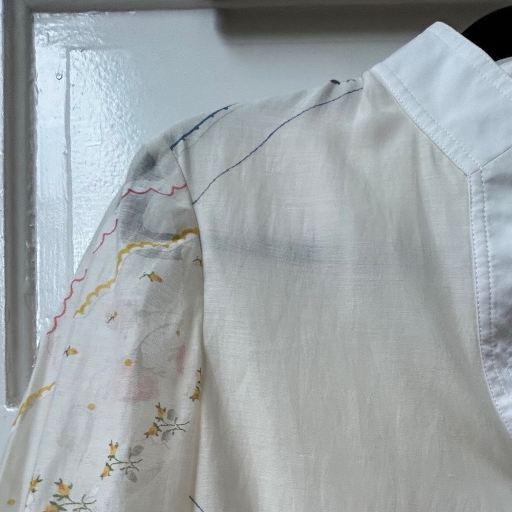 Tory Burch Handkerchief Silk Tunic Top in New Ivory Size 0 boho - Picture 9 of 14